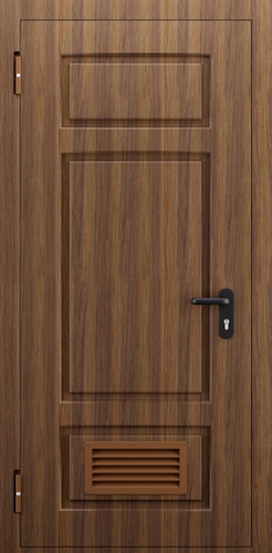 Однопольная глухая противопожарная дверь с МДФ и вентиляцией ДПМ 01/60 (EI 60) — №02 (NEW)