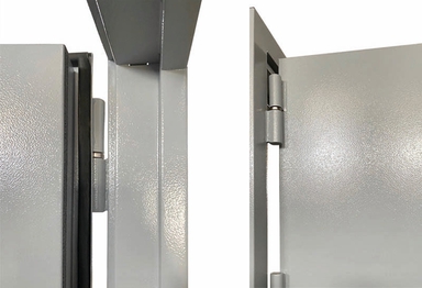 Однопольная глухая противопожарная дверь с МДФ и вентиляцией ДПМ 01/60 (EI 60) — №02 (NEW)